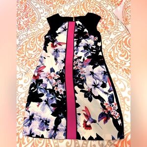 Abstract Butterfly Floral Cocktail Dress